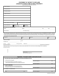 Form EFO00312 Statement of Intent to Declare a Manufactured Home as Real Property - Idaho