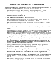 Form EFO00311 Statement of Intent to Declare a Manufactured Home on Leased Land as Real Property - Idaho, Page 2