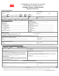 Form DHS1346 Request for Action Form - Washington, D.C.