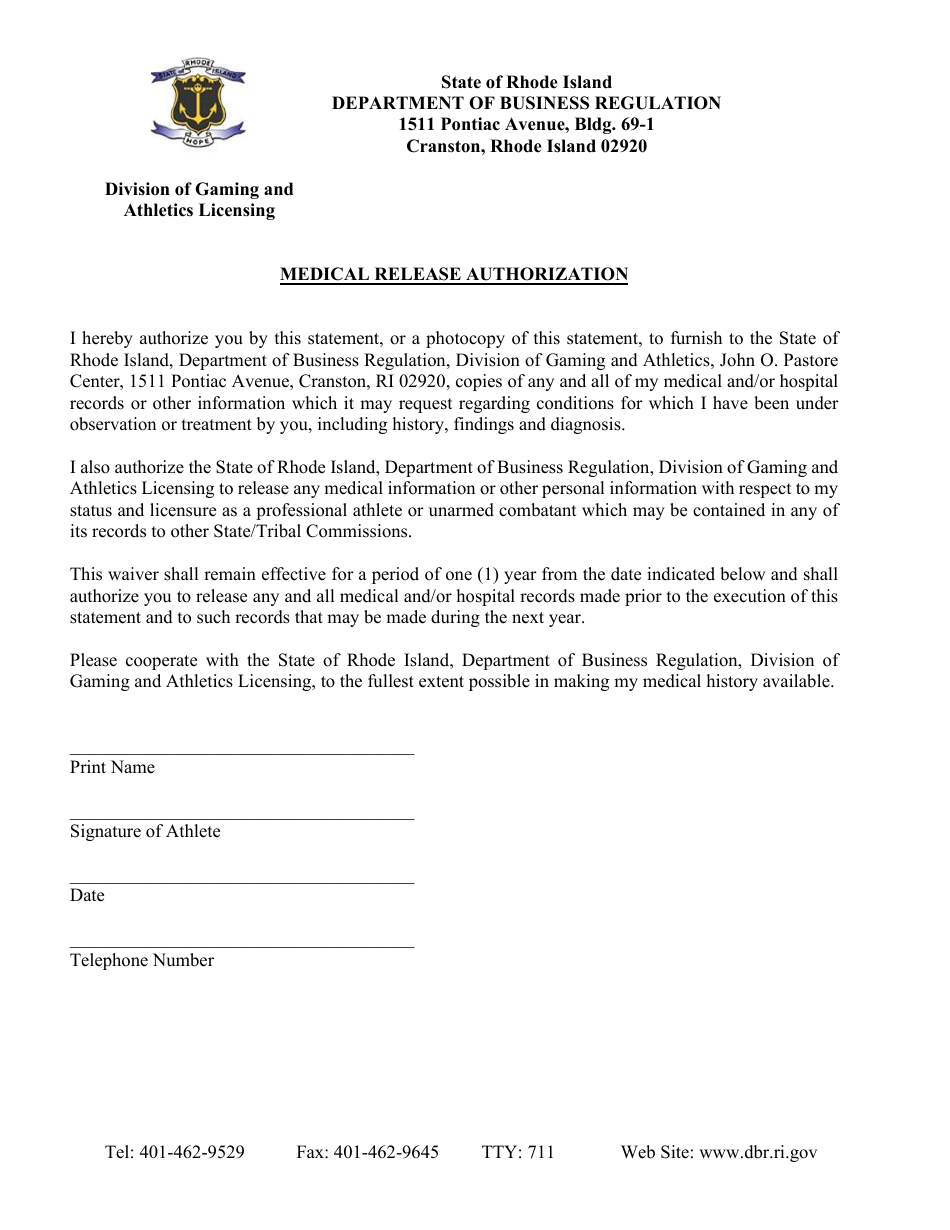 Athlete License Application - Rhode Island, Page 4