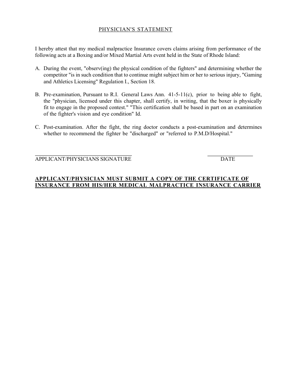 License Application - Occupational Physician (Only) - Rhode Island, Page 2