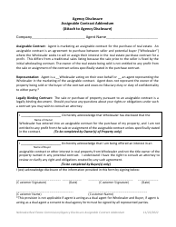 Document preview: Agency Disclosure Assignable Contract Addendum - Nebraska