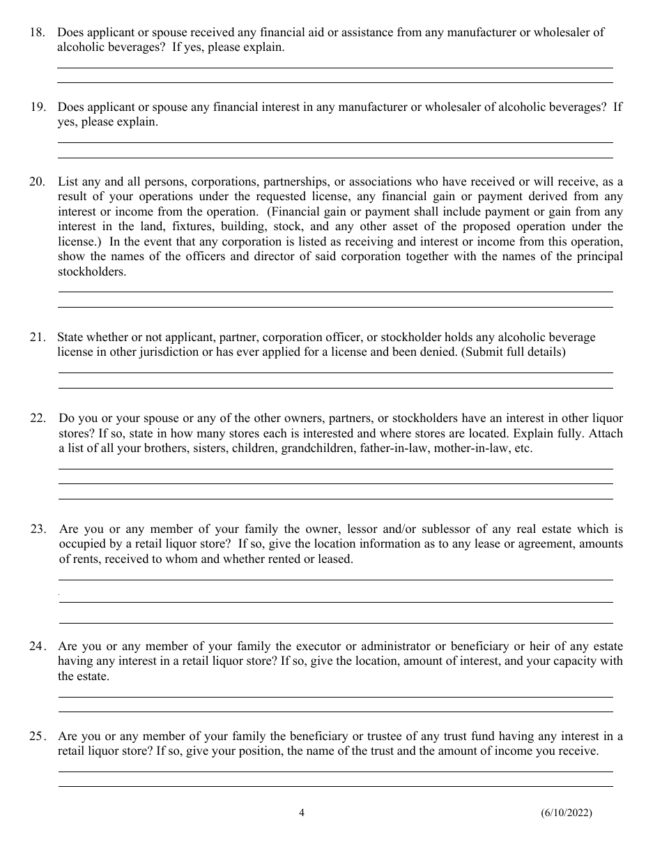Alcoholic Beverage License Application - City of Johns Creek, Georgia (United States), Page 4