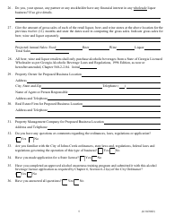Alcoholic Beverage License Application - City of Johns Creek, Georgia (United States), Page 5