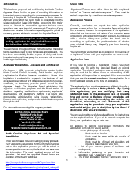 Application for Trainee Registration - North Carolina, Page 2