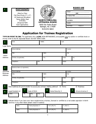Application for Trainee Registration - North Carolina, Page 6