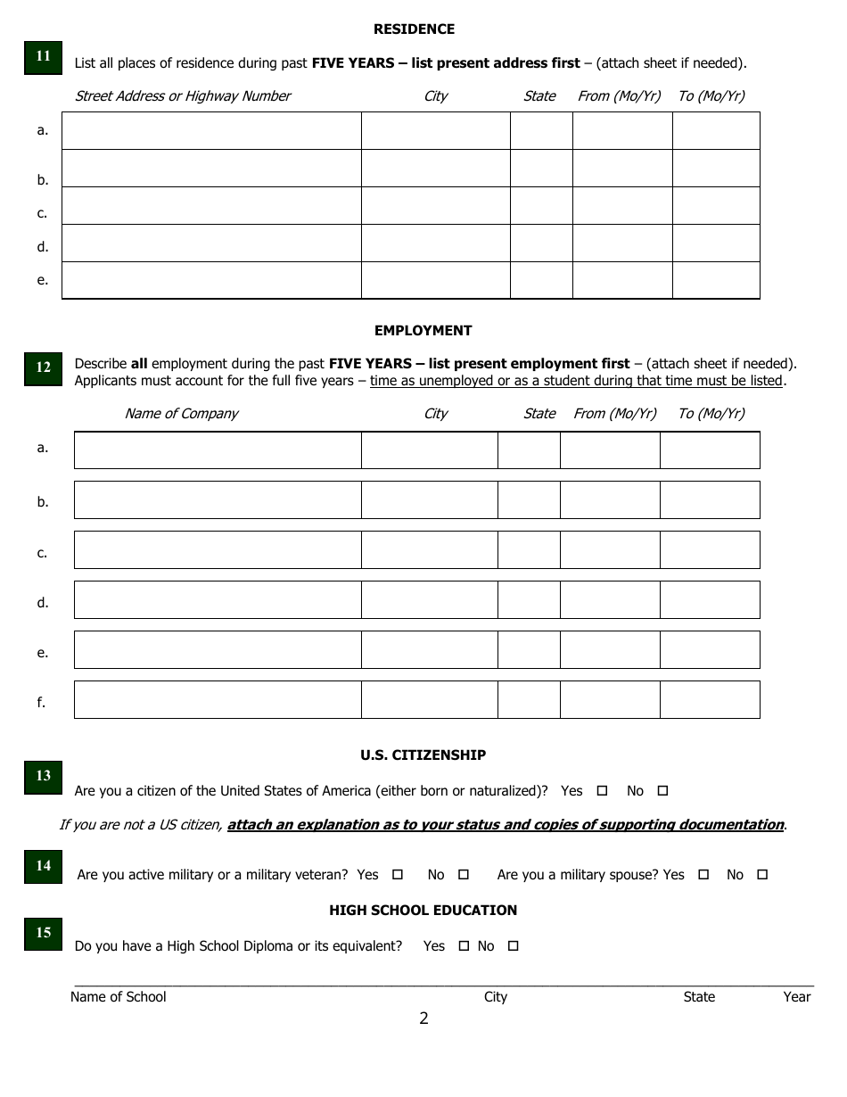 Application for Trainee Registration - North Carolina, Page 7