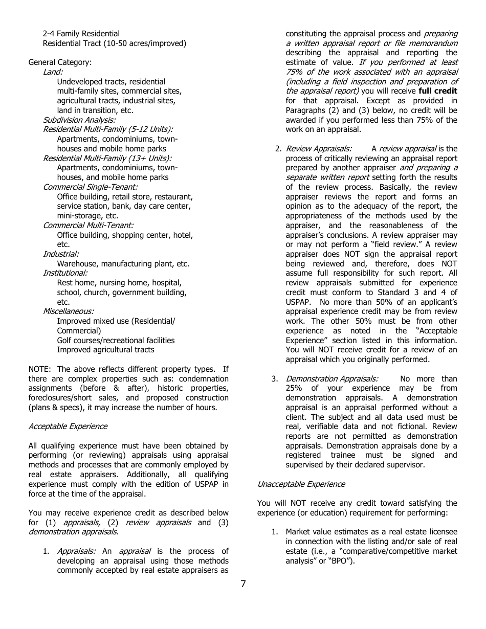 Application for Licensed Residential - North Carolina, Page 7