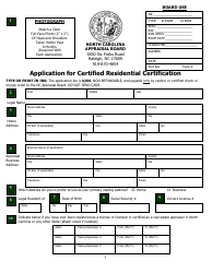 Application for Certified Residential Certification - North Carolina, Page 11
