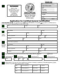 Application for Certified General Certification - North Carolina, Page 11