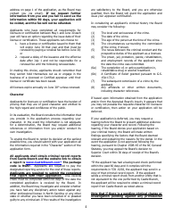 Application for Licensure or Certification by Reciprocity - North Carolina, Page 4