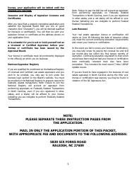 Application for Licensure or Certification by Reciprocity - North Carolina, Page 5