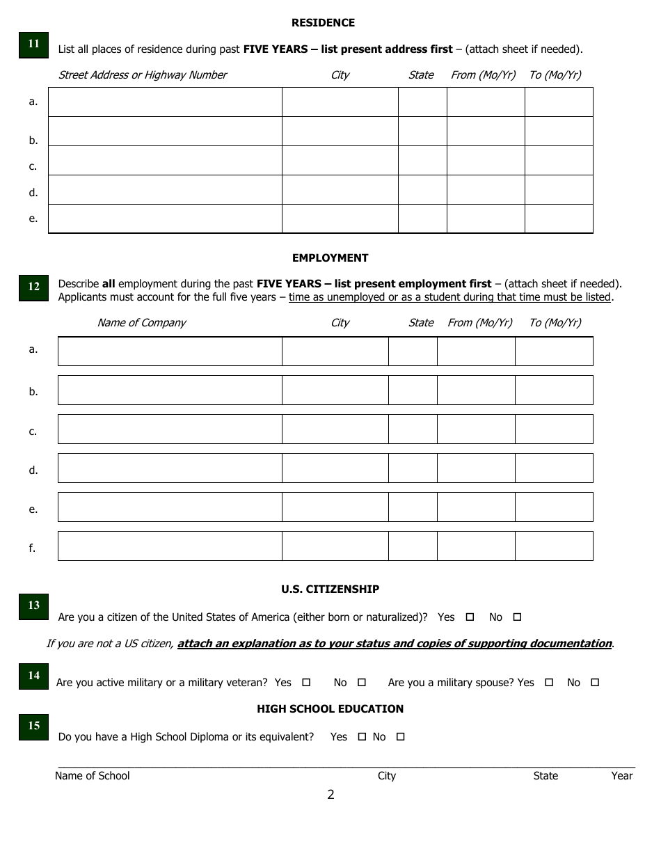 Application for Reinstatement - North Carolina, Page 6