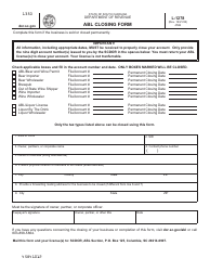 Document preview: Form L-1278 Abl Closing Form - South Carolina