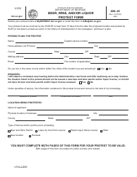 Document preview: Form ABL-20 Beer, Wine, and/or Liquor Protest Form - South Carolina