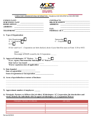 Document preview: Consultant Organizational Information - Maryland