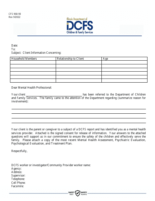Form CFS968-90  Printable Pdf