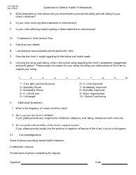 Form CFS968-90 Questions for Mental Health Professionals - Illinois, Page 3