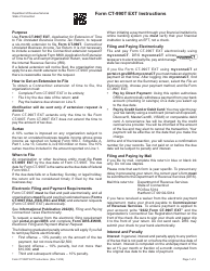 Form CT-990T EXT Application for Extension of Time to File Unrelated Business Income Tax Return - Connecticut, Page 2
