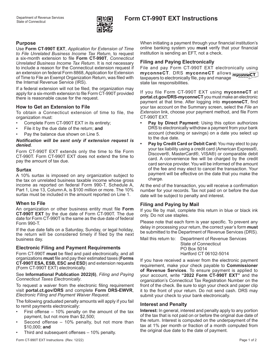 Form Ct 990t Ext Download Printable Pdf Or Fill Online Application For Extension Of Time To File 3042