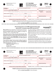 Document preview: Form CT-1120 ES Estimated Corporation Business Tax Payment Coupons - Connecticut, 2023
