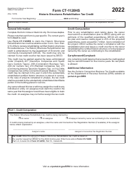 Document preview: Form CT-1120HS Historic Structures Rehabilitation Tax Credit - Connecticut, 2022
