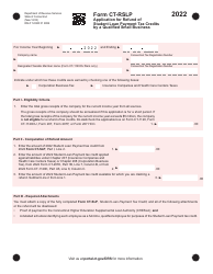 Form CT-RSLP Application for Refund of Student Loan Payment Tax Credits by a Qualified Small Business - Connecticut