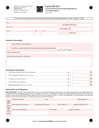 Form OP-374 Dry Cleaning Establishment Surcharge Return - Connecticut