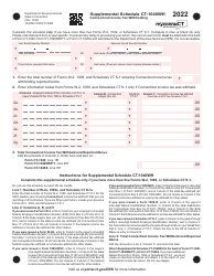 Document preview: Schedule CT-1040WH Connecticut Income Tax Withholding - Connecticut, 2022