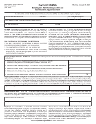 Form CT-W4NA Employee&#039;s Withholding Certificate Nonresident Apportionment - Connecticut