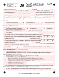 Document preview: Form CT-1065 (CT-1120SI) Connecticut Pass-Through Entity Tax Return - Connecticut, 2022