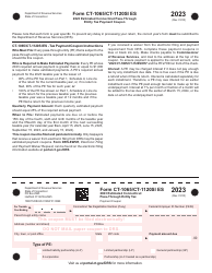 Document preview: Form CT-1065 (CT-1120SI ES) Estimated Connecticut Pass-Through Entity Tax Payment Coupon - Connecticut, 2023