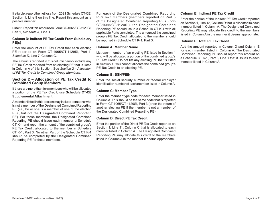 Schedule CT-CE Combined Election - Connecticut, Page 3