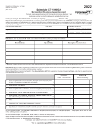 Document preview: Schedule CT-1040BA Nonresident Business Apportionment - Connecticut, 2022