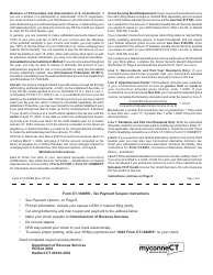 Form CT-1040ES Estimated Connecticut Income Tax Payment Coupon for Individuals - Connecticut, Page 2