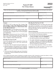 Document preview: Form CT-19IT Title 19 Status Release - Connecticut, 2022