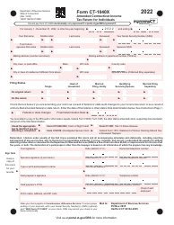 Form CT-1040X Amended Connecticut Income Tax Return for Individuals - Connecticut