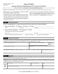 Document preview: Form CT-3911 Taxpayer Statement Regarding State of Connecticut Tax Refund - Connecticut, 2022