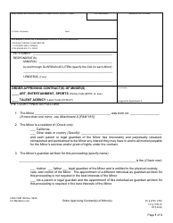 Form FAM180 Order Approving Contract(S) of Minor(S) - County of Los Angeles, California