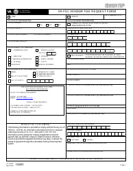 VA Form 10091 VA-FSC Vendor File Request Form