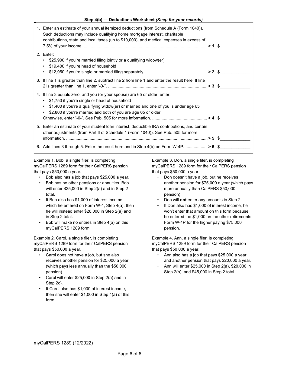 Form my|CalPERS1289 Tax Withholding Election - California, Page 6