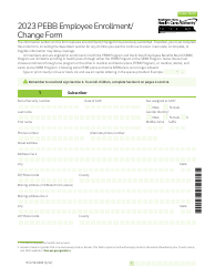 Form HCA50-0400 Pebb Employee Enrollment/Change Form - Washington