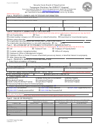 Document preview: Form 5102SBE Taxpayer Petition for Direct Appeal - Nevada