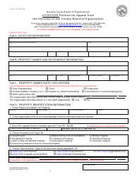 Form 5103SBE Assessor Petition for Appeal From the Decision of the County Board of Equalization - Nevada