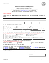 Form 5105SBE Agent Authorization Form - Nevada