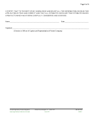 Form E701 Captive Application for Admission to Vermont - Vermont, Page 10