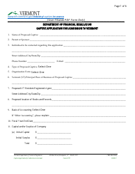 Form E701 Captive Application for Admission to Vermont - Vermont, Page 5
