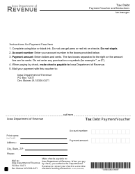 Document preview: Form 96-803 Tax Debt Payment Voucher - Iowa