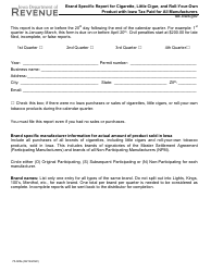 Form 70-020 Brand Specific Report for Cigarette, Little Cigar, and Roll-Your-Own Product With Iowa Tax Paid for All Manufacturers - Iowa