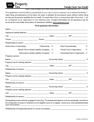 Document preview: Form 54-023 Family Farm Tax Credit - Iowa